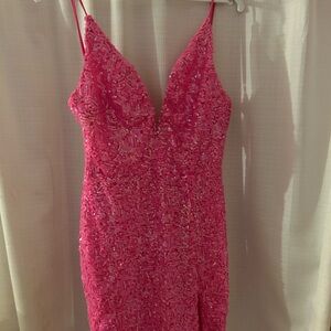 Lucy in the Sky pink sparkly dress worn once